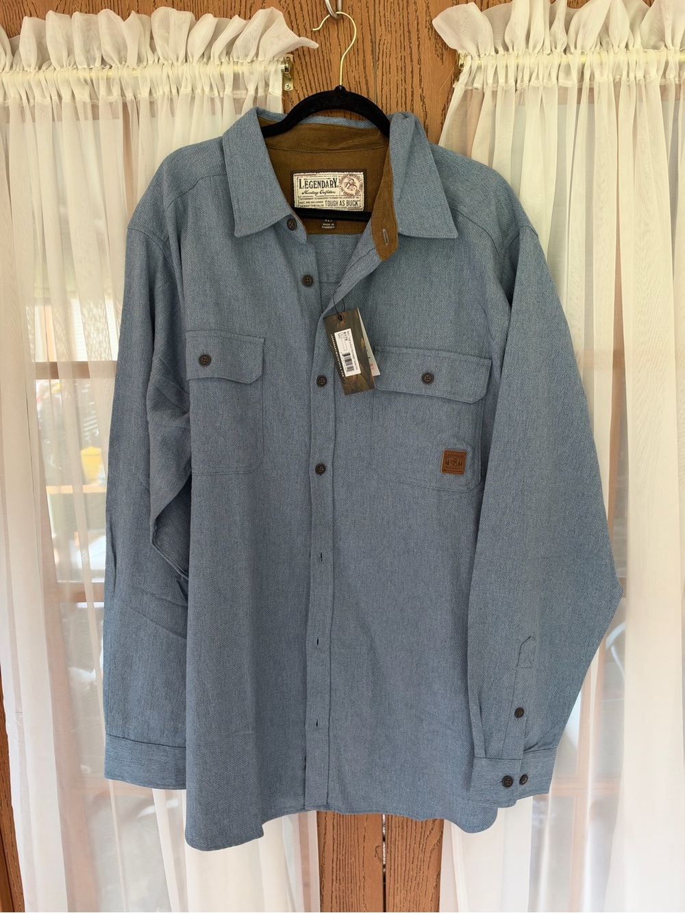 Legendary Whitetails Light Blue Button-Front Shirt Jacket